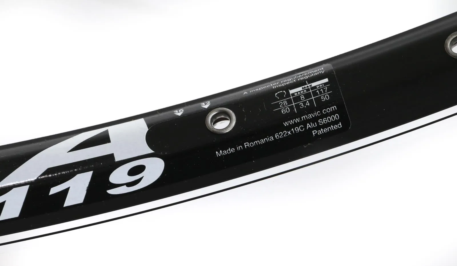 1 QTY Mavic A119 700c 32 Hole 32H Hybrid / Cyclocross Bike Rim Black NEW
