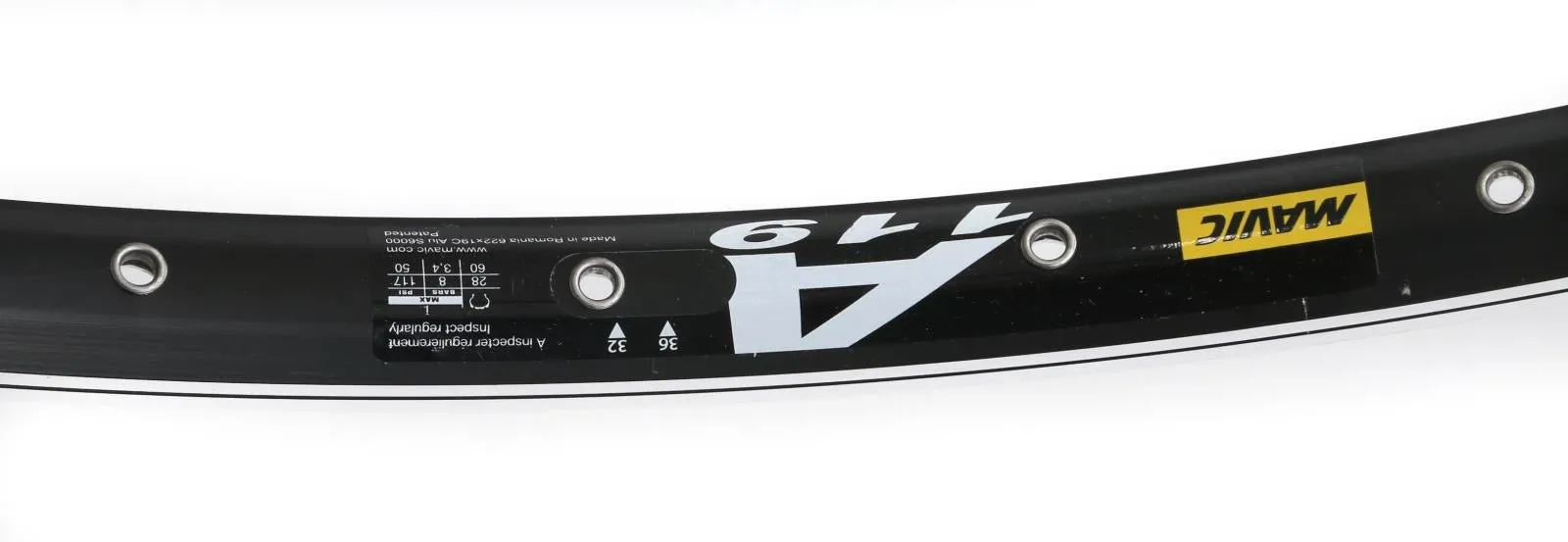 1 QTY Mavic A119 700c 32 Hole 32H Hybrid / Cyclocross Bike Rim Black NEW