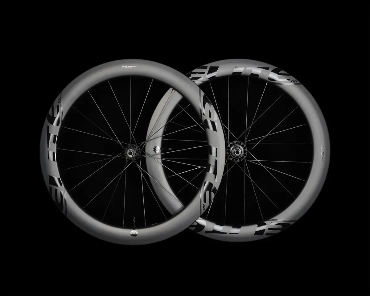 Elite Wheels Marvel 60D Carbon Tubeless Ready Disc Brake Wheels - Shimano/SRAM (Black)