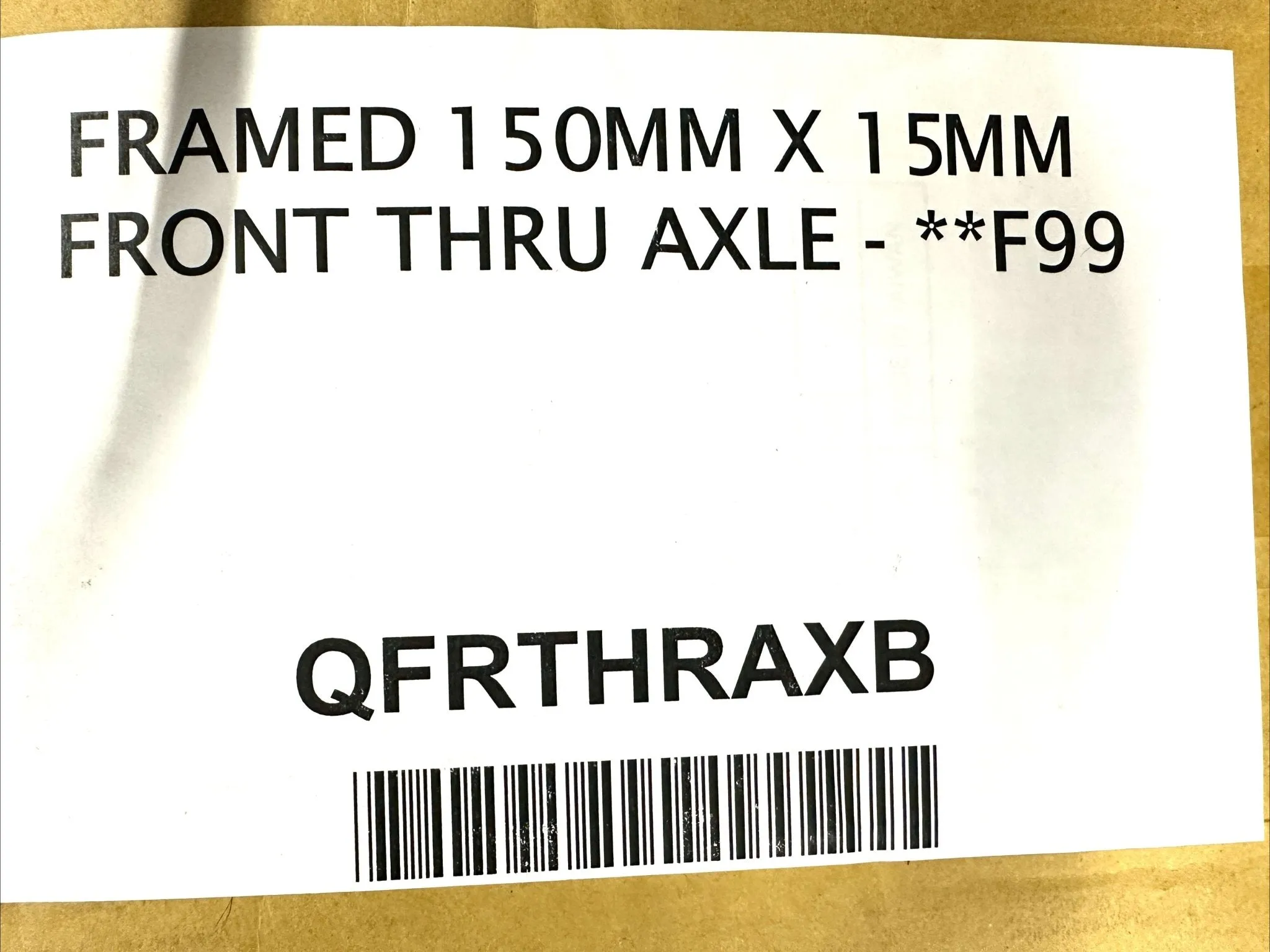Framed 150mm Alloy Thru Axle 15mm x 190mm Quick Release 15 x 190 Fat Bike  New