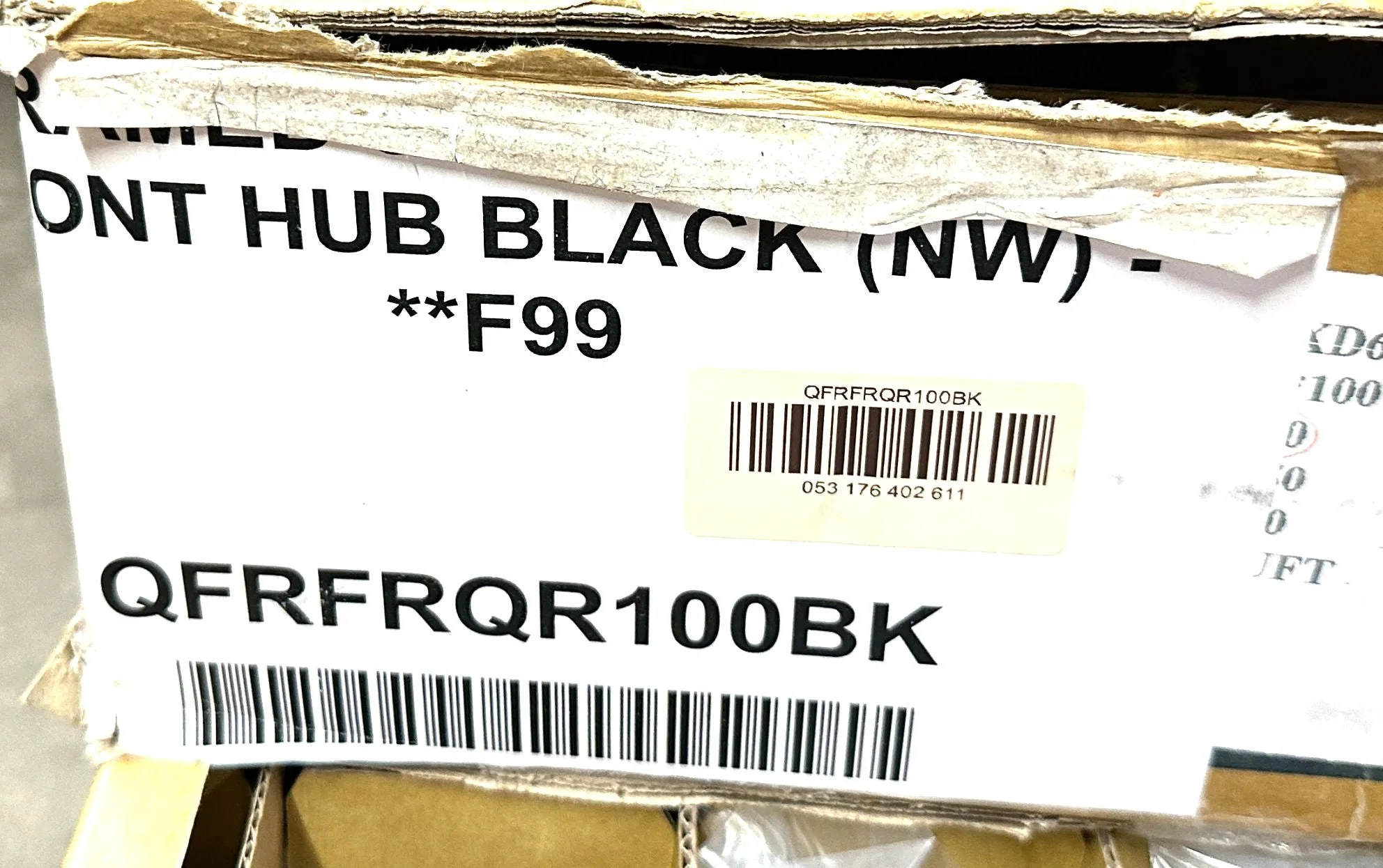 Framed 32h 100mm x QR Quick Release 6 Bolt Disc Front Bike Hub Black New