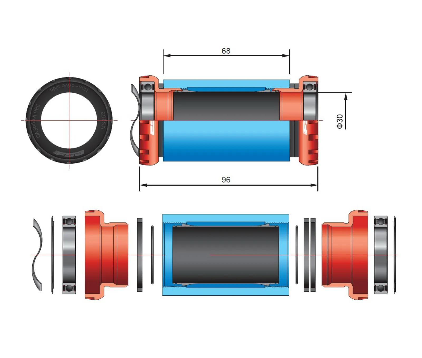 FSA MegaEVO Bottom Bracket (MTB)