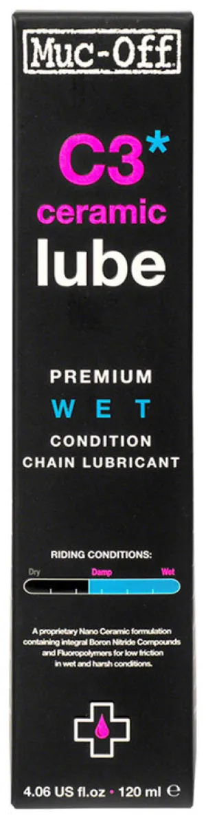 Muc-Off C3 Wet Ceramic Bike Chain Lube - 120ml