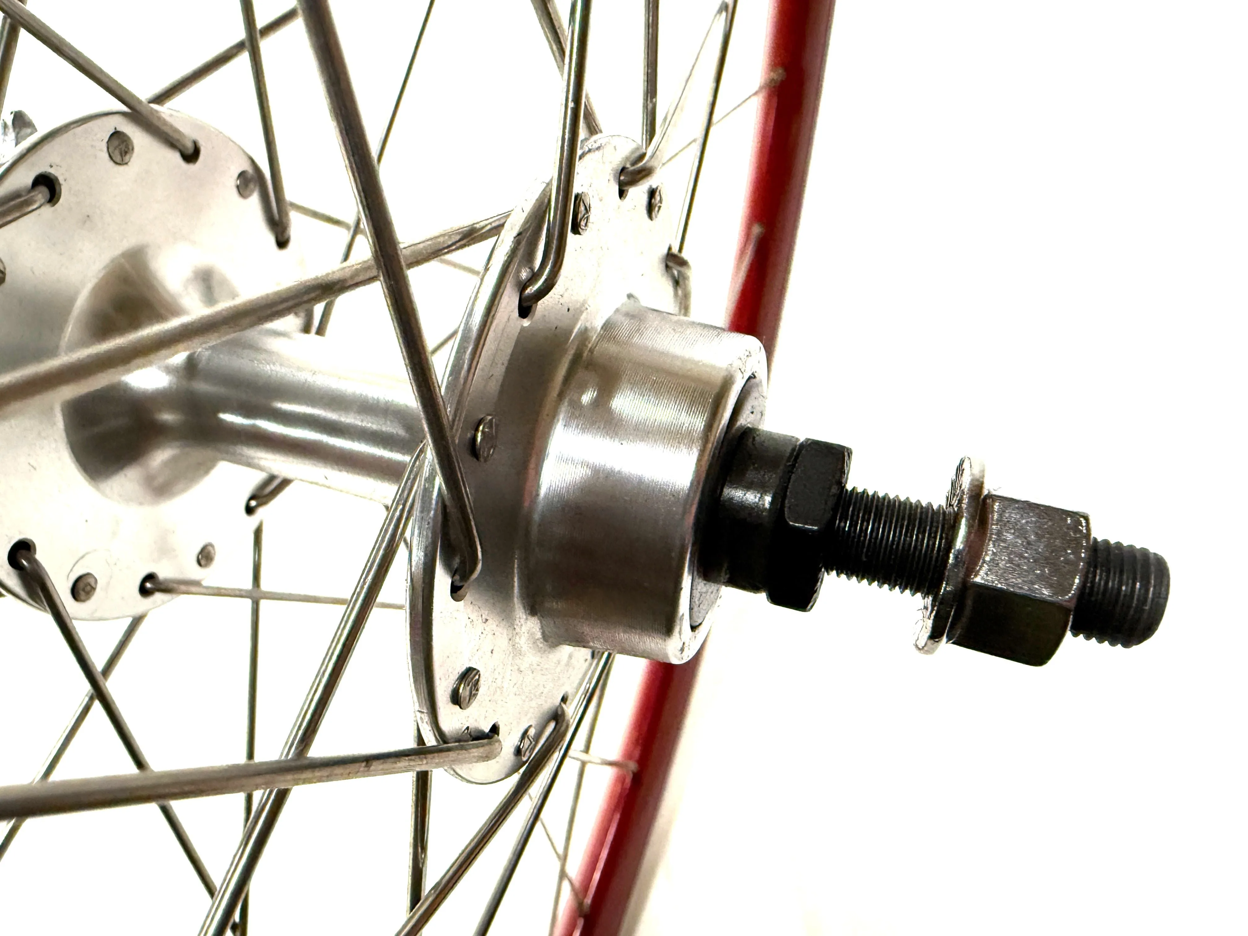 Single Speed Red Rear Wheel 700c 32 Spoke 17t Freewheel   Thick Slick WTB Tire