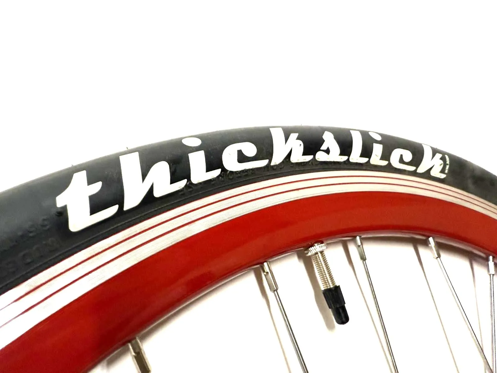 Single Speed Red Rear Wheel 700c 32 Spoke 17t Freewheel   Thick Slick WTB Tire