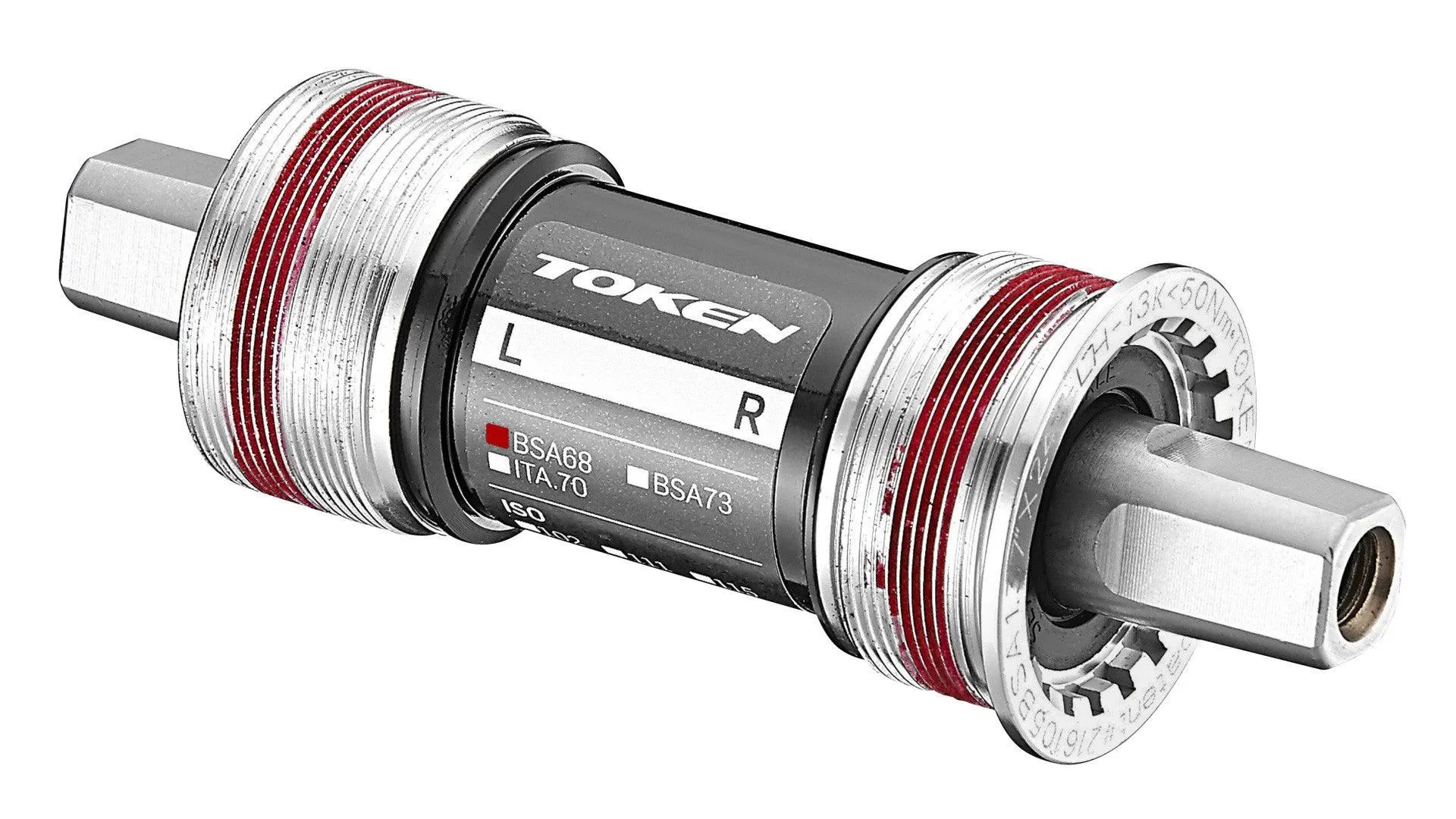 Token JIS Square Tappered CRO Axel Alloy Cups Bottom Bracket